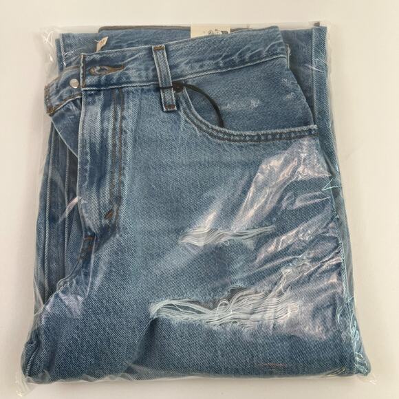 Levi's Premium Women Baggy Dad Straight Leg Mid Rise Jeans 27x30 Blue NWT - Picture 11 of 11